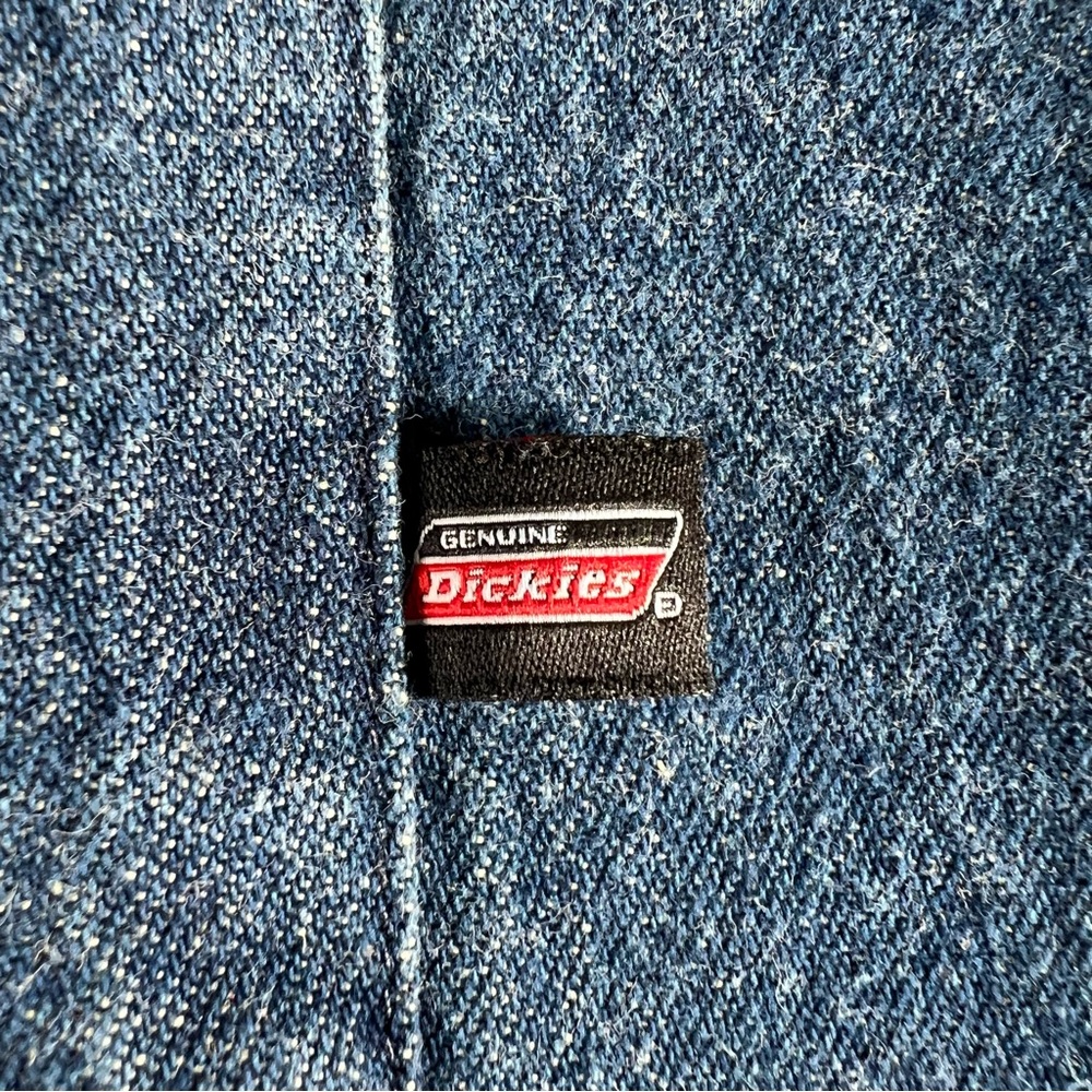 Dickies Men's Sz XL Long Sleeve Denim Shirt Button Down Front Pocket Durable - Picture 4 of 12